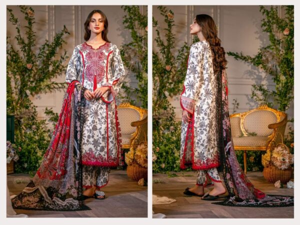 Jade by Firdous - 3-Piece Linen Suit with Embroidery