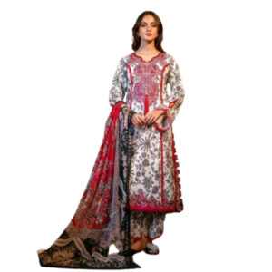 Jade by Firdous - 3-Piece Linen Suit with Embroidery