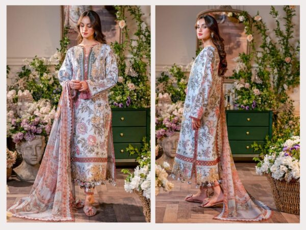 Jade by Firdous - 3-Piece Linen Suit with Embroidery