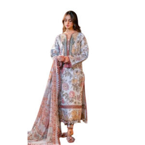 Jade by Firdous - 3-Piece Linen Suit with Embroidery