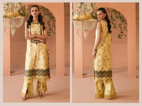 Jade by Firdous - 3-Piece Linen Suit with Embroidery