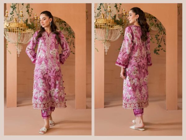 Jade by Firdous - 3-Piece Linen Suit with Embroidery