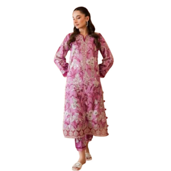 Jade by Firdous - 3-Piece Linen Suit with Embroidery