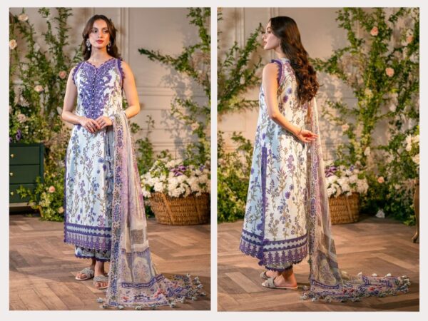 Jade by Firdous - 3-Piece Linen Suit with Embroidery